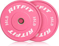 RITFIT Pink Weight Plates for Olympic Barbell Training at Home