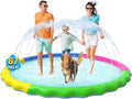 87 in Non-Slip Splash Pad for Kids and Dog - Red Yellow Green Blue