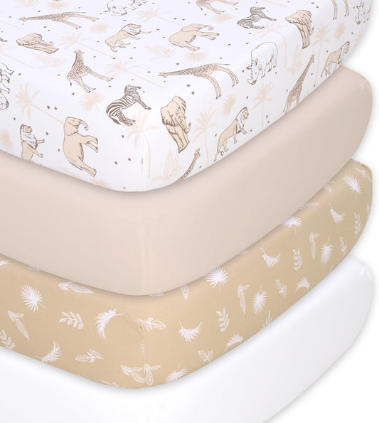 Organic Bassinet Sheets 4-Pack for Baby - Ultra Soft Comfort