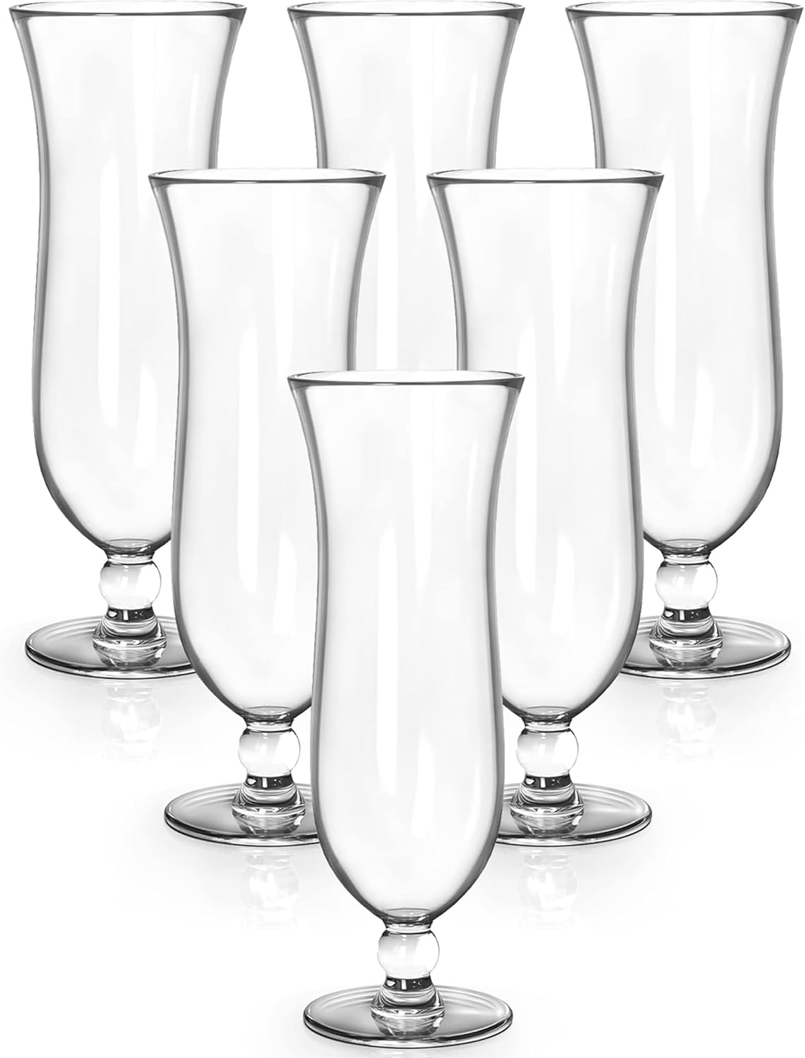 Yesland 6 Pack Break-Resistant Hurricane Glasses - Enjoy Unbreakable Cocktails!