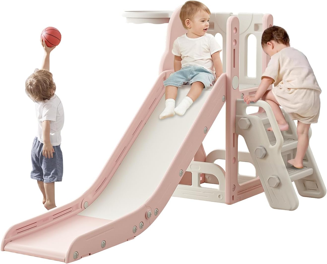 Toddler Slide with Storage Space and Non-Slip Steps for Fun