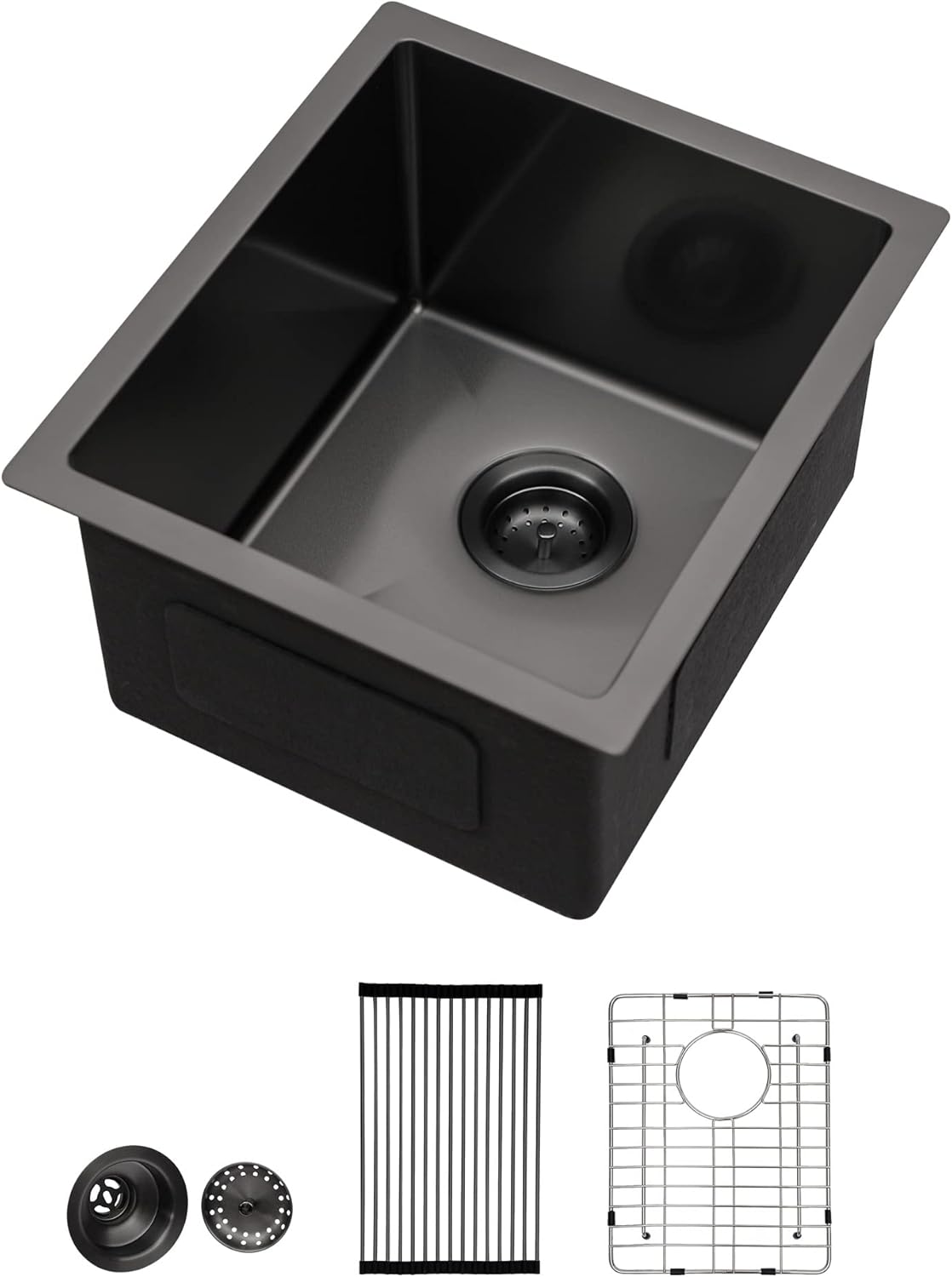 Lordear Black Undermount Bar Sink - Luxury Gunmetal Finish