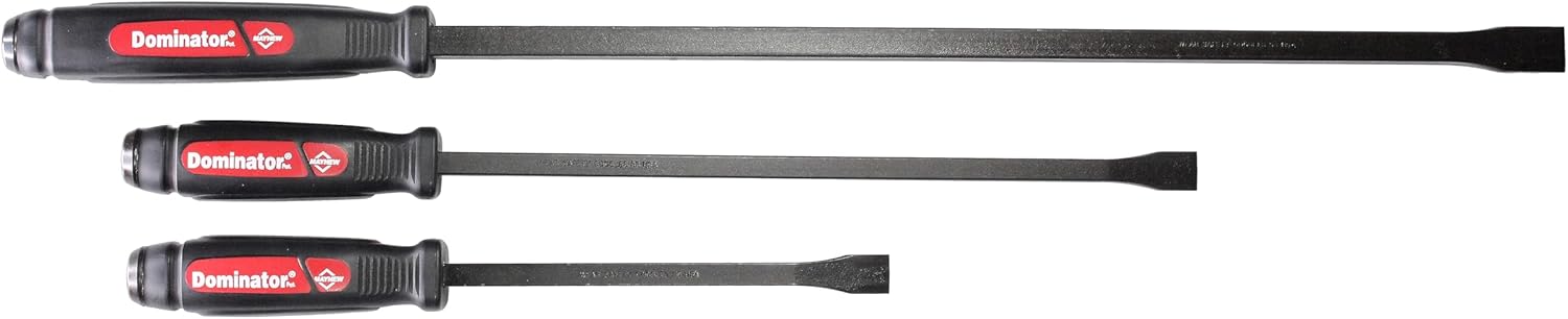 Dominator Pry Bar Set by Mayhew Tools - 3-Piece Black Oxide