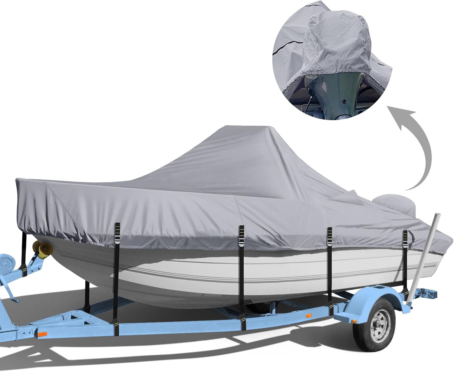 Heavy Duty Center Console Boat Cover for 17-19 FT Boats