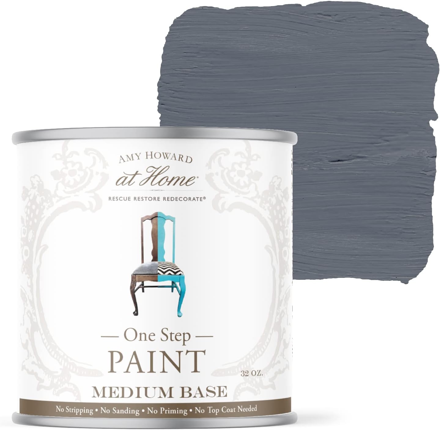 Chalk-Based One Step Paint for Furniture and Decor - Vanderbilt Gray
