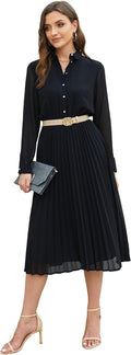 Women's Business Casual Dress with Pleats for a Sophisticated Look