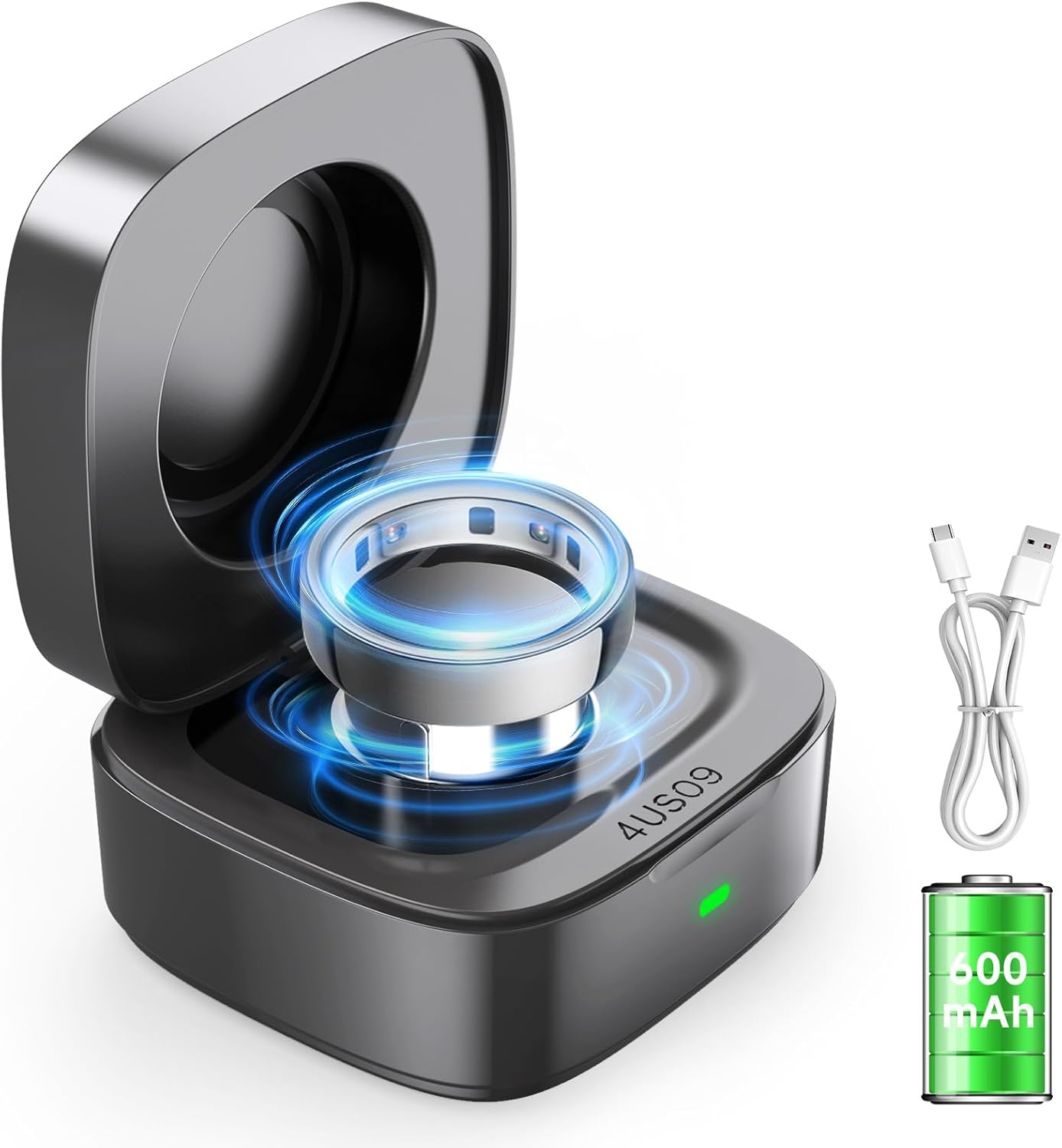 Wireless Charger Case for Oura Ring Gen4 - Portable Travel Box