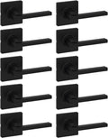 Kwikset Casey Interior Passage Door Handle 10 Pack - Matte Black set