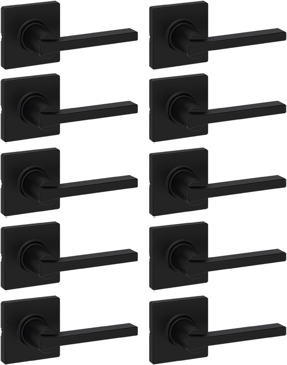 Kwikset Casey Interior Passage Door Handle 10 Pack for Closets