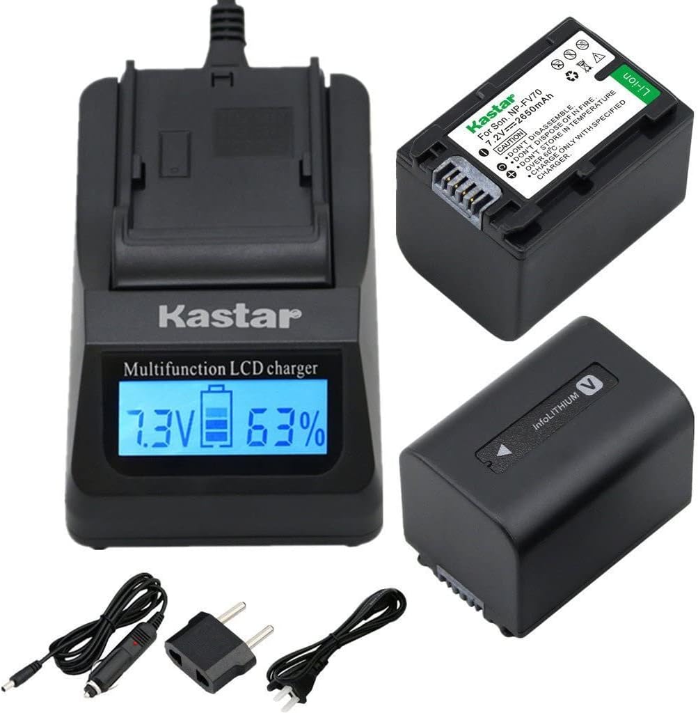 Kastar Ultra Fast Charger Kit and Battery for Sony Cameras