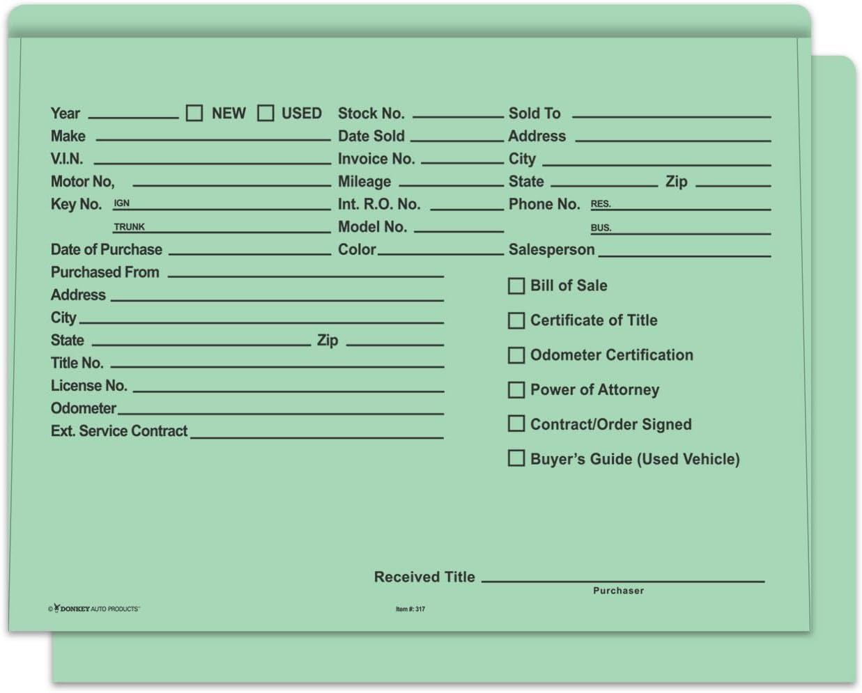 Printed Heavy Duty Deal Jackets - Green for Organizing Files