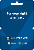 Mullvad VPN 12 Months for 5 Devices - Simple Privacy Protection