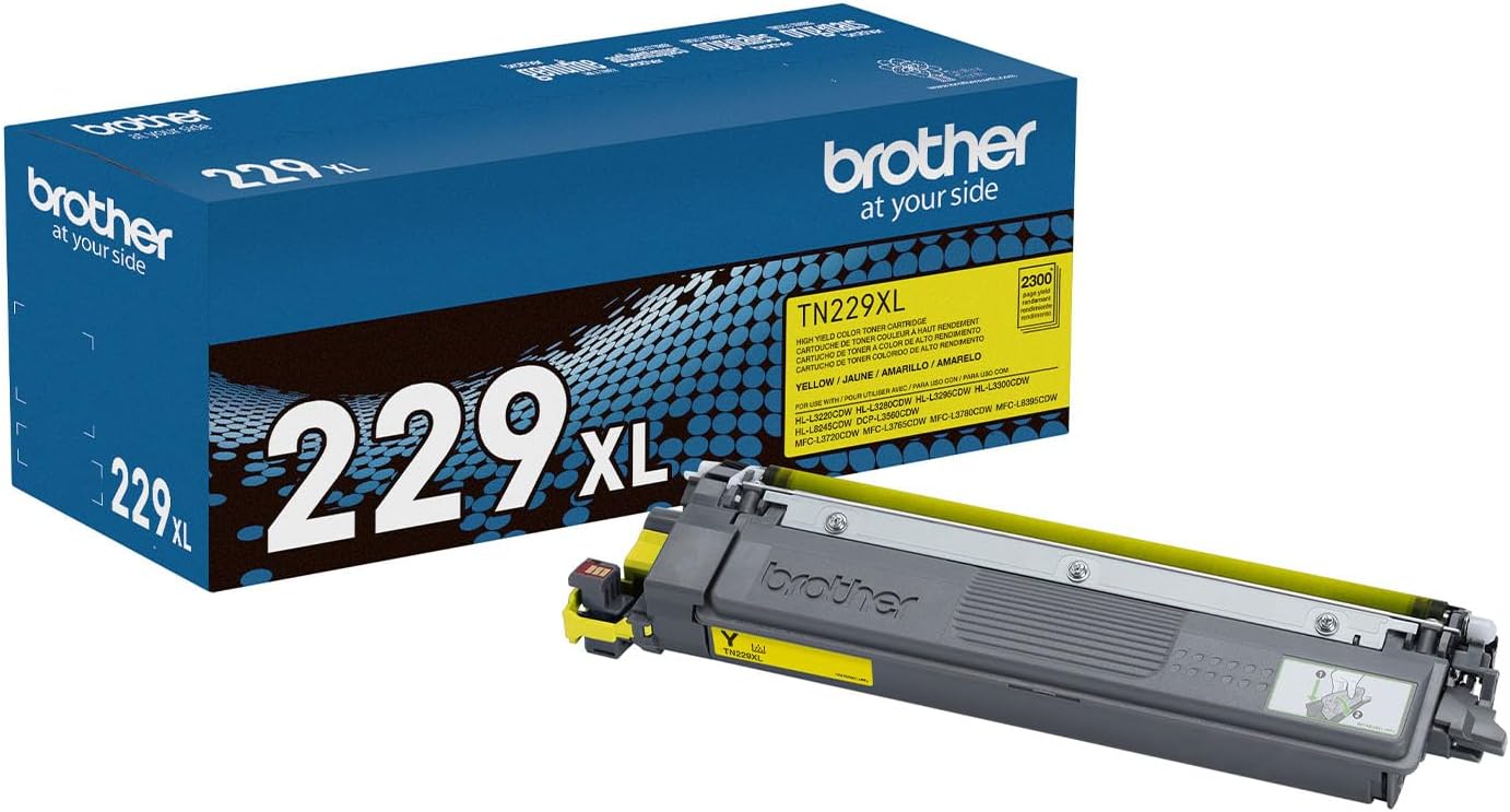 Brother TN229XLY Yellow Toner - 2,300 Pages Yield