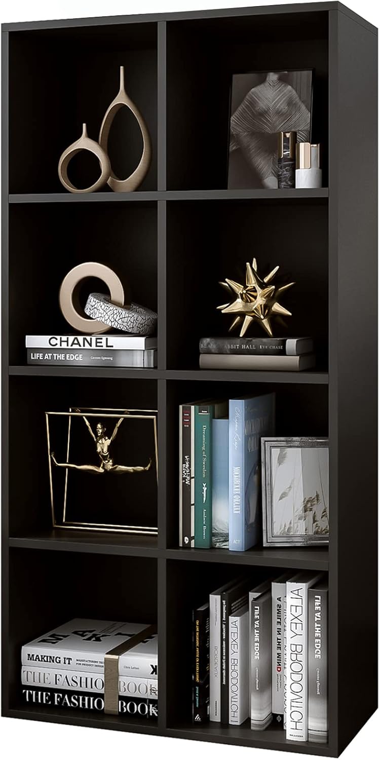 8-Cube Storage Shelf Bookcase for Modern Home and Office Use