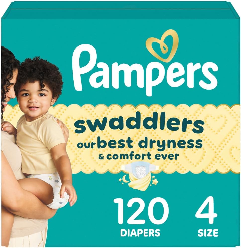 Pampers Swaddlers Size 4 Diapers - Ultra Absorbent 120 Count