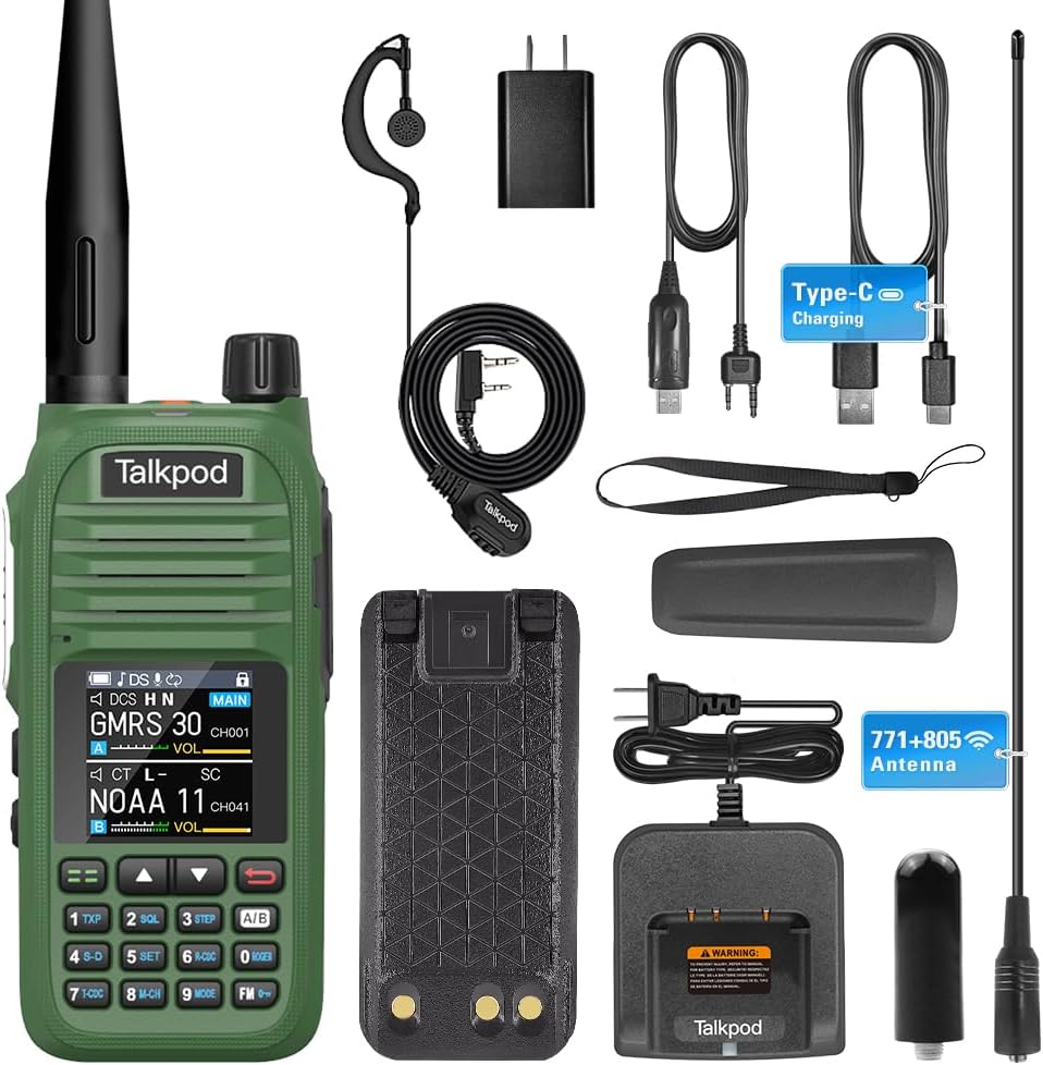 A36SE GMRS Handheld Radio with Long Range and Multi Band Features