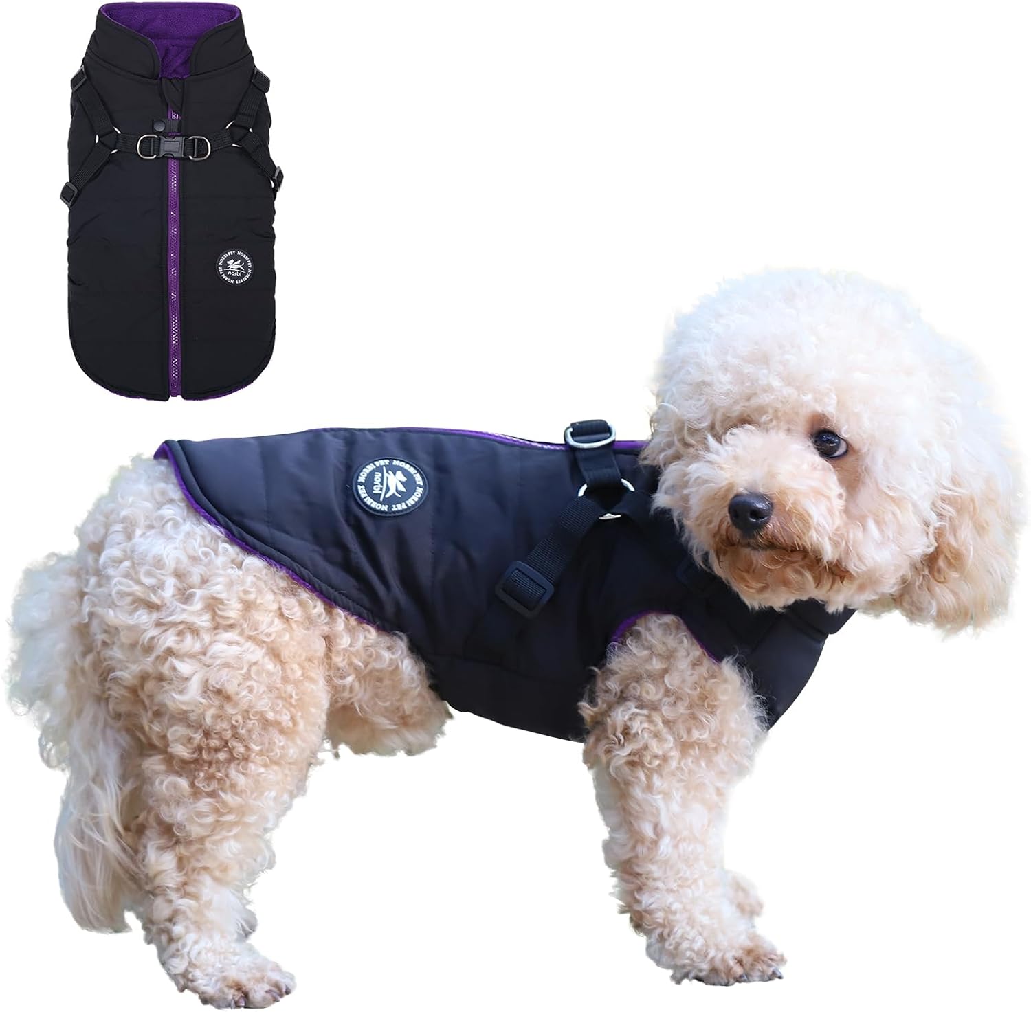 Norbi Dog Coat with Built-in Harness for All Weather Adventures