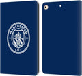 Manchester City FC Obsidian White Leather Wallet Case for iPad