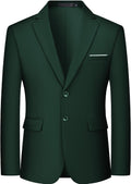 Mens Slim Fit Suit Jacket 2 Button Blazer - Tailored Slim Fit