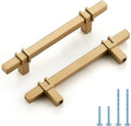 3-3/4 in Cabinet Handles 10 Pack Gold Drawer Pulls - Durable Zinc