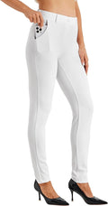 Women's Yoga Dress Pants Petite and Regular - Slim Fit Office Slacks