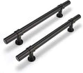 Kitchen Cabinet Handles 5in Hole Center - Matte Black 25 Pack