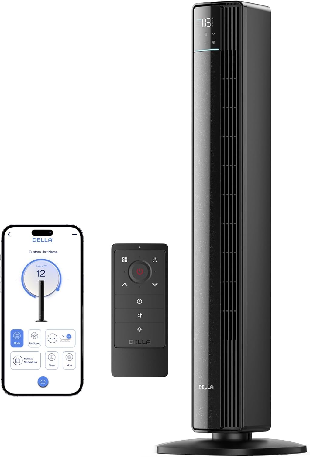 Della 42 Inch Smart Tower Fan with Ultra Quiet Operation