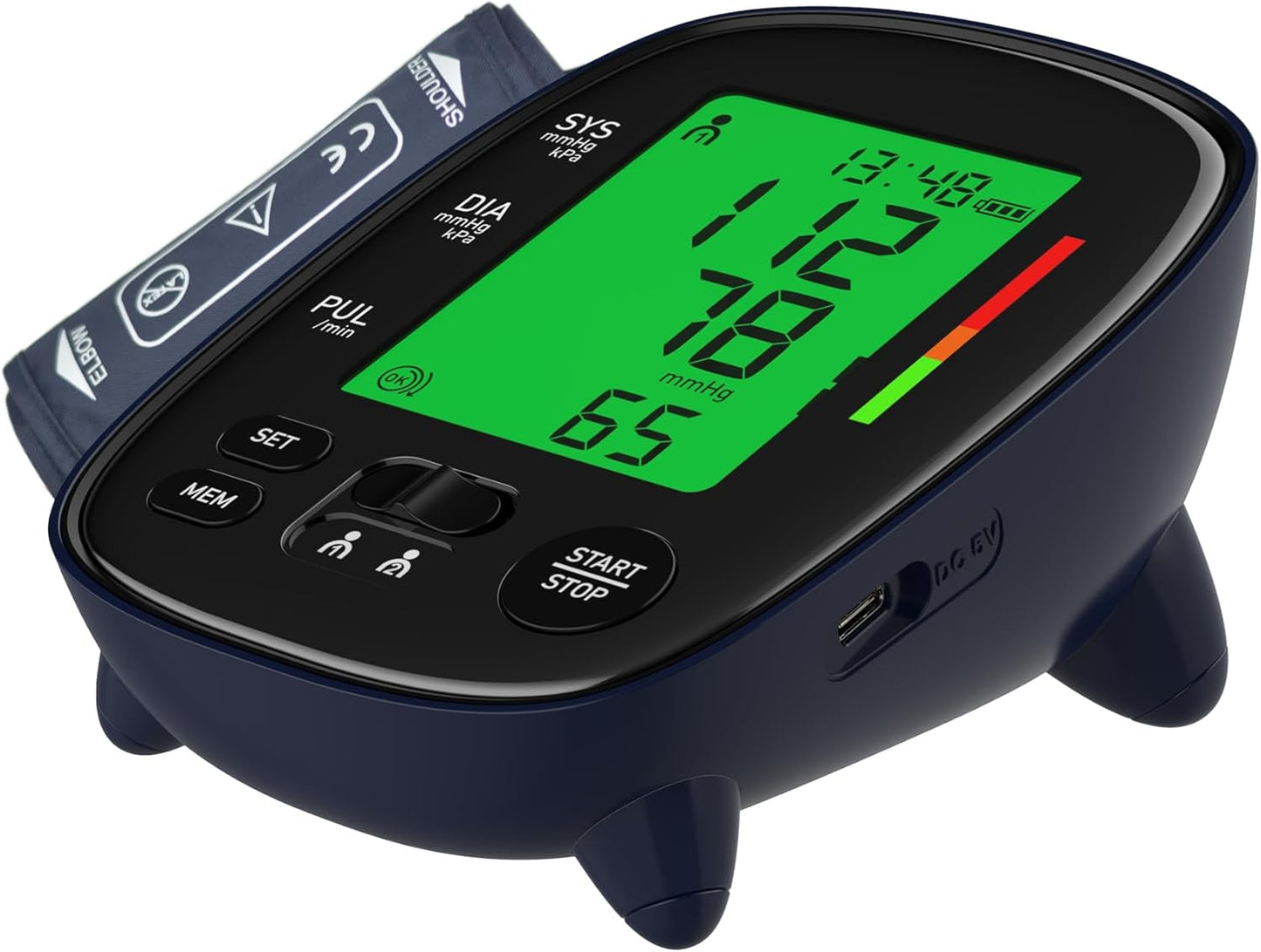 Rgdood Dual User BP Monitor - 240 Memories, USB-C Charging