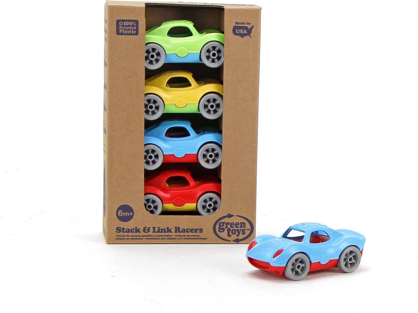 Colorful Stack & Link Racer by Green Toys