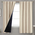 BGment Champagne Blackout Curtains 63 in Length - Total Room Darkening
