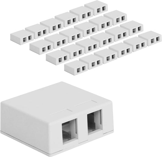 ICC 2 Port Surface Mount Box for Voice and Data Connections