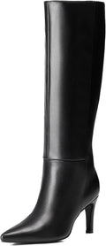 Knee High Boots Women Pointed Toe Stiletto Tall Boots - Sleek 8cm Heel