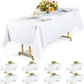 White Table Cloth Rectangle 60 x 126 in Tablecloths - 8 Pack elegant