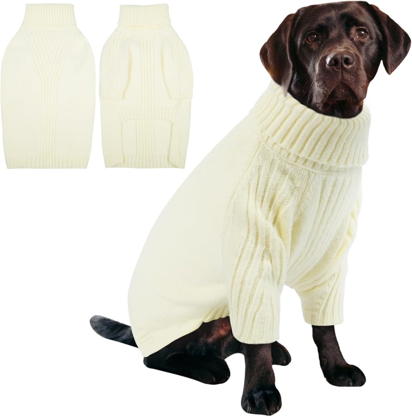 XXXL Dog Sweater for Large Dogs, Cozy Turtleneck Pullover