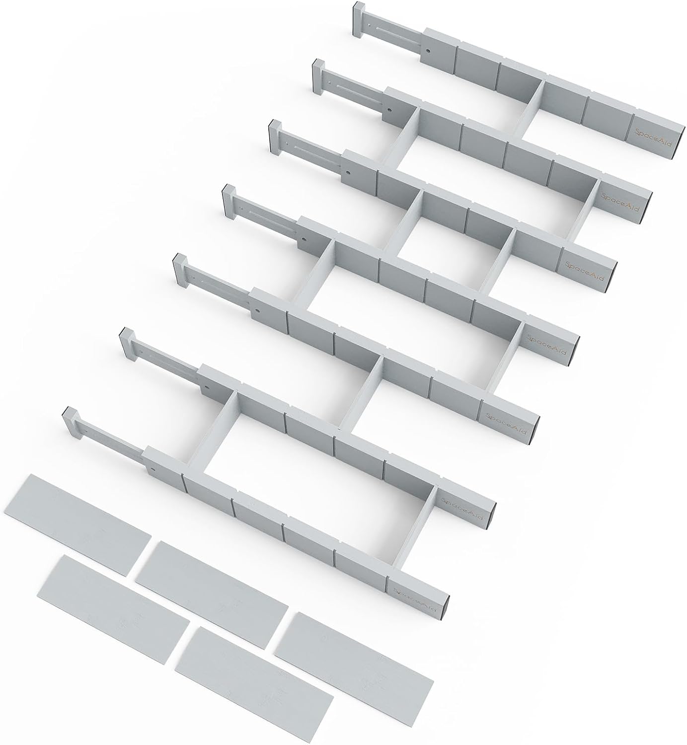SpaceAid Bamboo Drawer Dividers for Kitchen and Home Organization