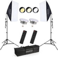 Upgrade LED Bulb Softbox Lighting Kit - Adjustable 3000-6700K