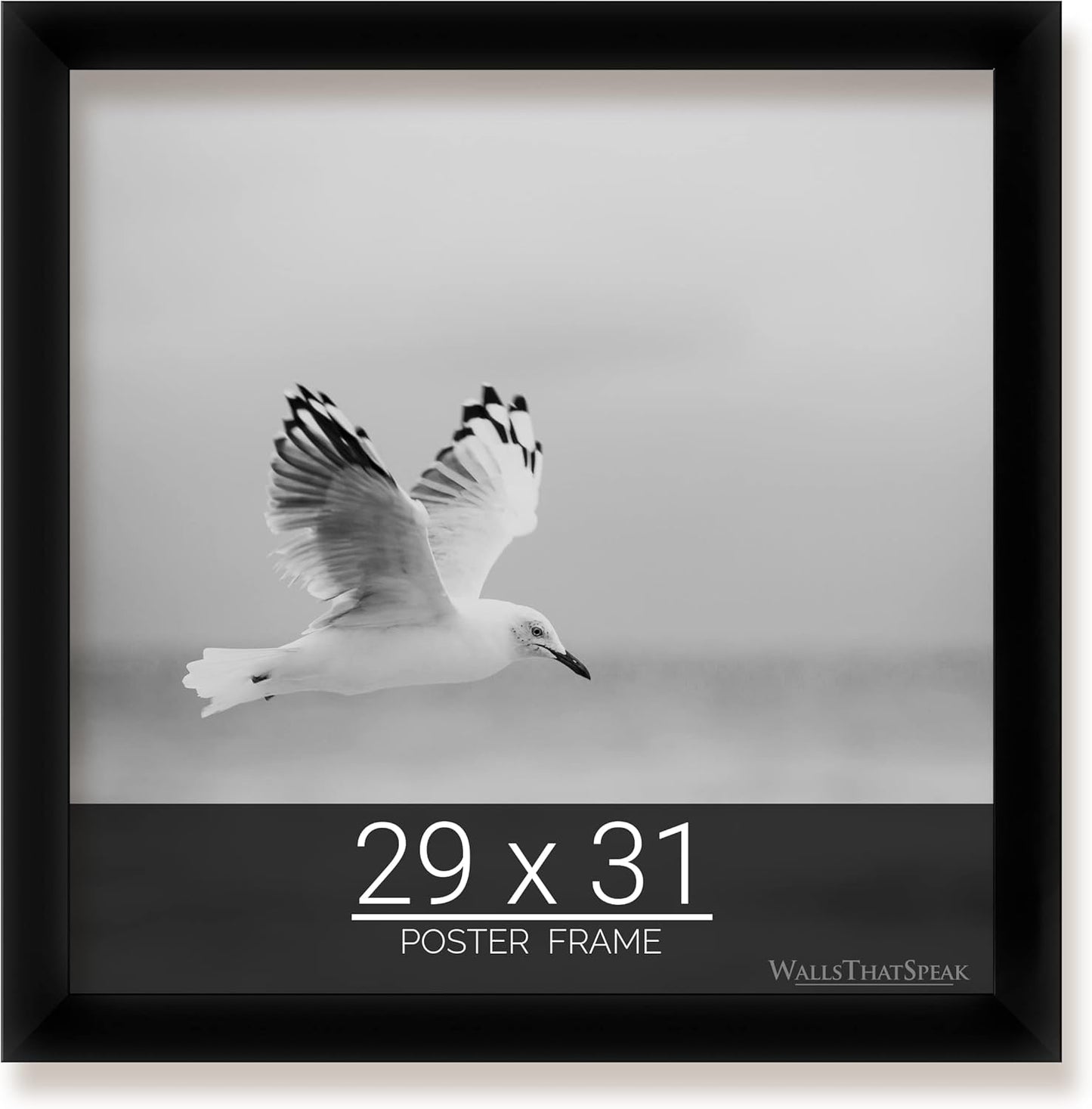 29x31 Black Picture Frame for Puzzles Posters Photos Artwork