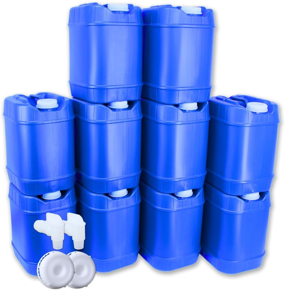 5-Gallon Stackable Water Storage Containers for Emergency Use