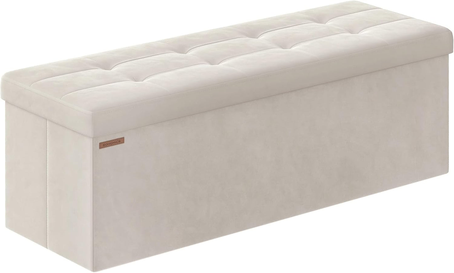 SONGMICS Storage Ottoman Bench: Stylish & Functional Foot Rest