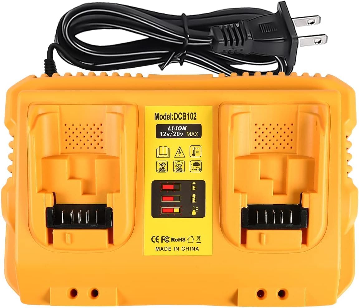 TeenPower 12/20V Max Battery Charger for Dewalt DCB102