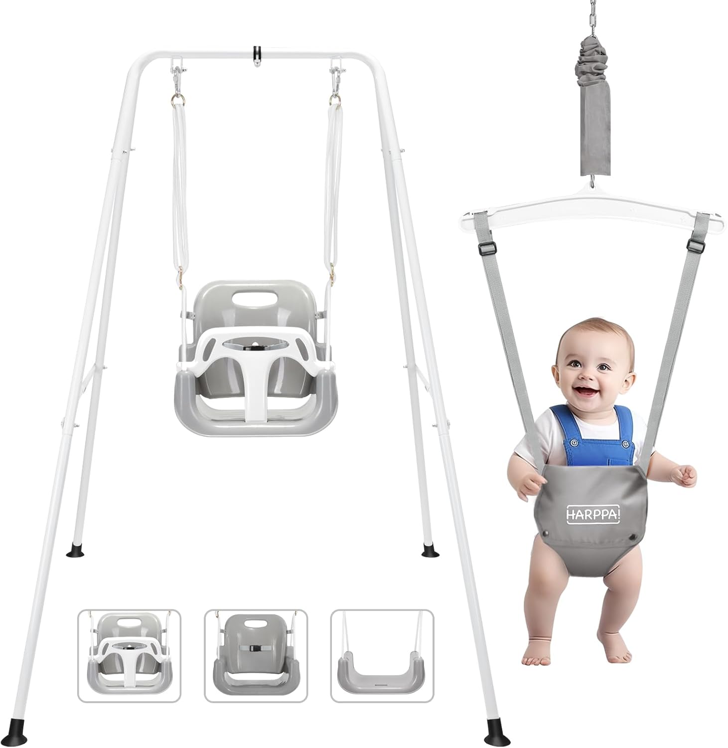 2 in 1 Toddler Swing Set for Indoor and Outdoor Playtime Fun