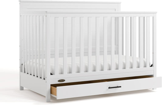Graco Tristan 5-in-1 Convertible Crib with Drawer for Versatile Use