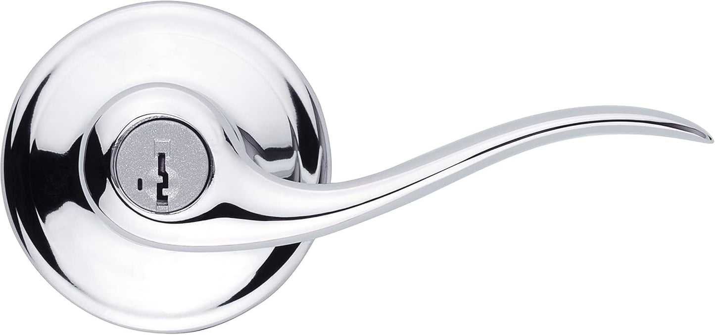 Kwikset Tustin Entry Door Handle with Lock for Security Needs