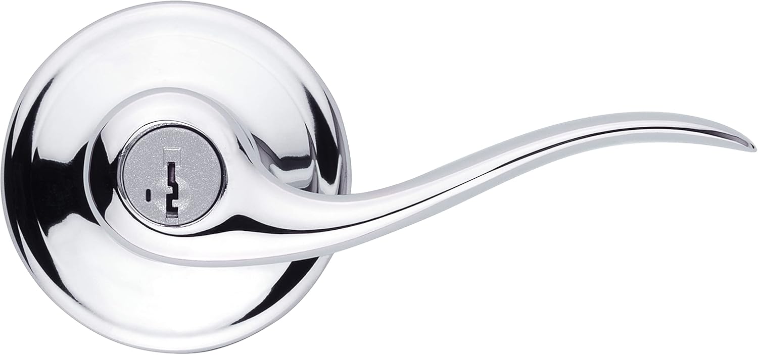 Kwikset Tustin Entry Door Handle with Lock for Security Needs