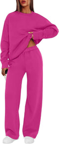 Women 2 Piece Sweatsuit Matching Lounge Set - Soft Polyester Blend
