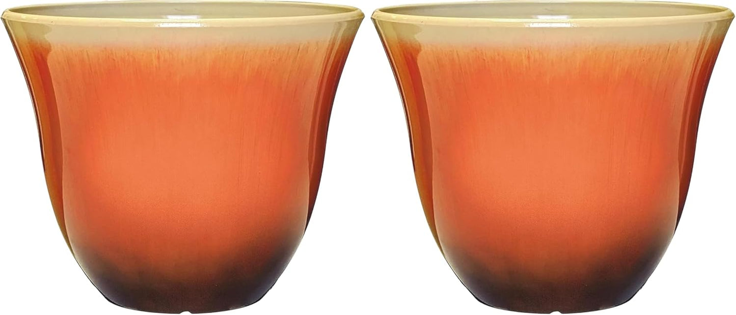 Classic Home and Garden Honeysuckle Resin Flower Pot Planter