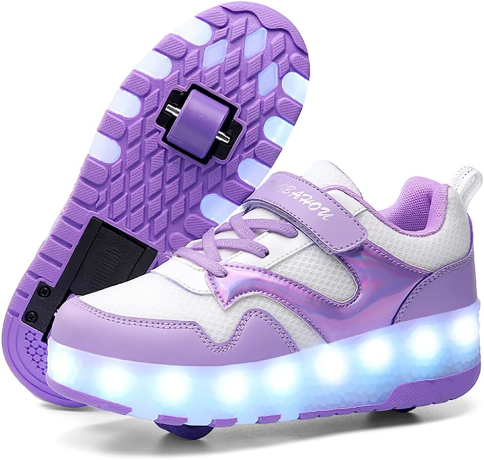 Kids Shoes with Wheels and LED Lights for Fun and Style