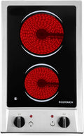 ECOTOUCH 2 Burner Electric Cooktop 12 in Built-In Radiant Stove