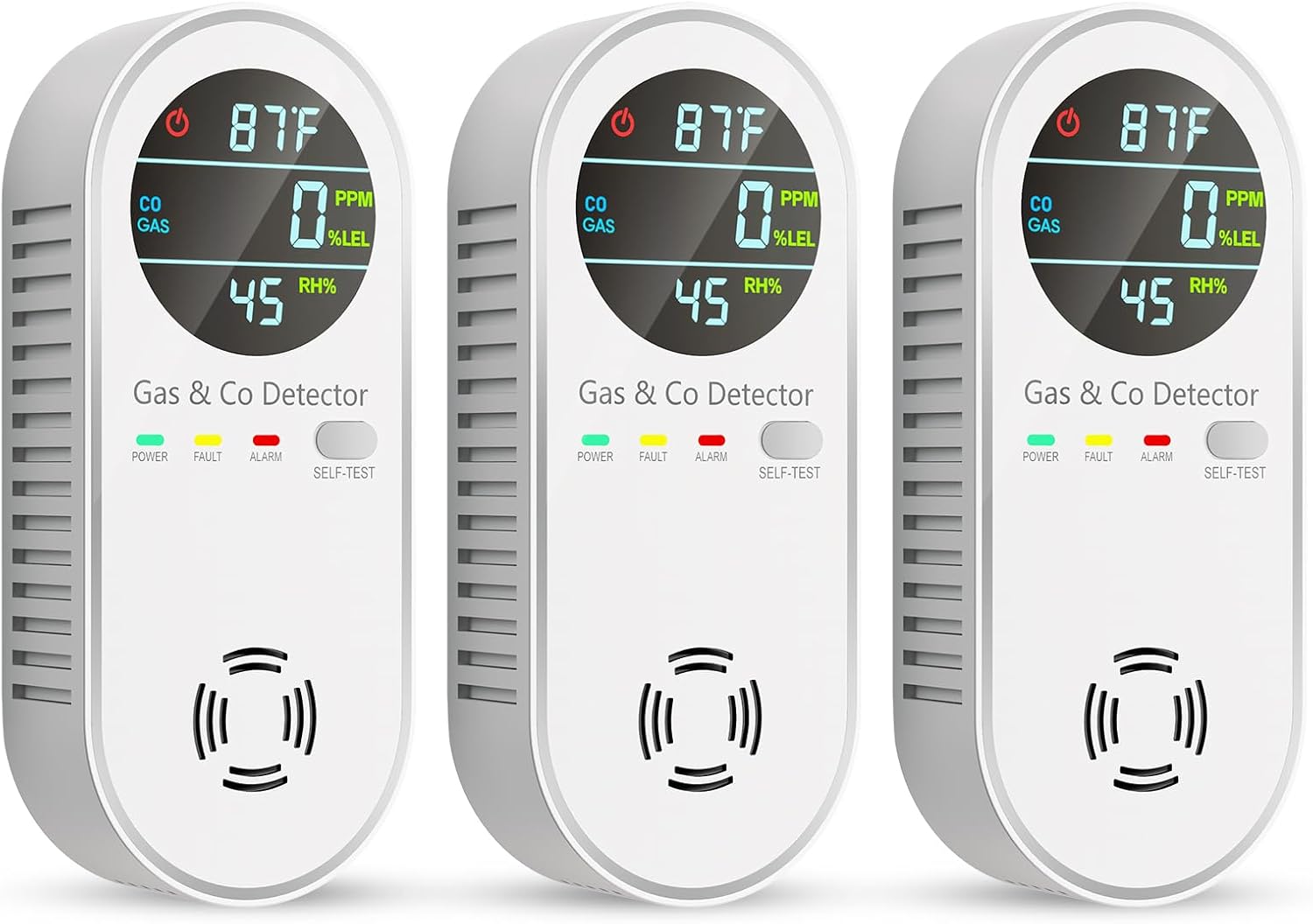 4-in-1 Carbon Monoxide and Gas Detector for Home Safety