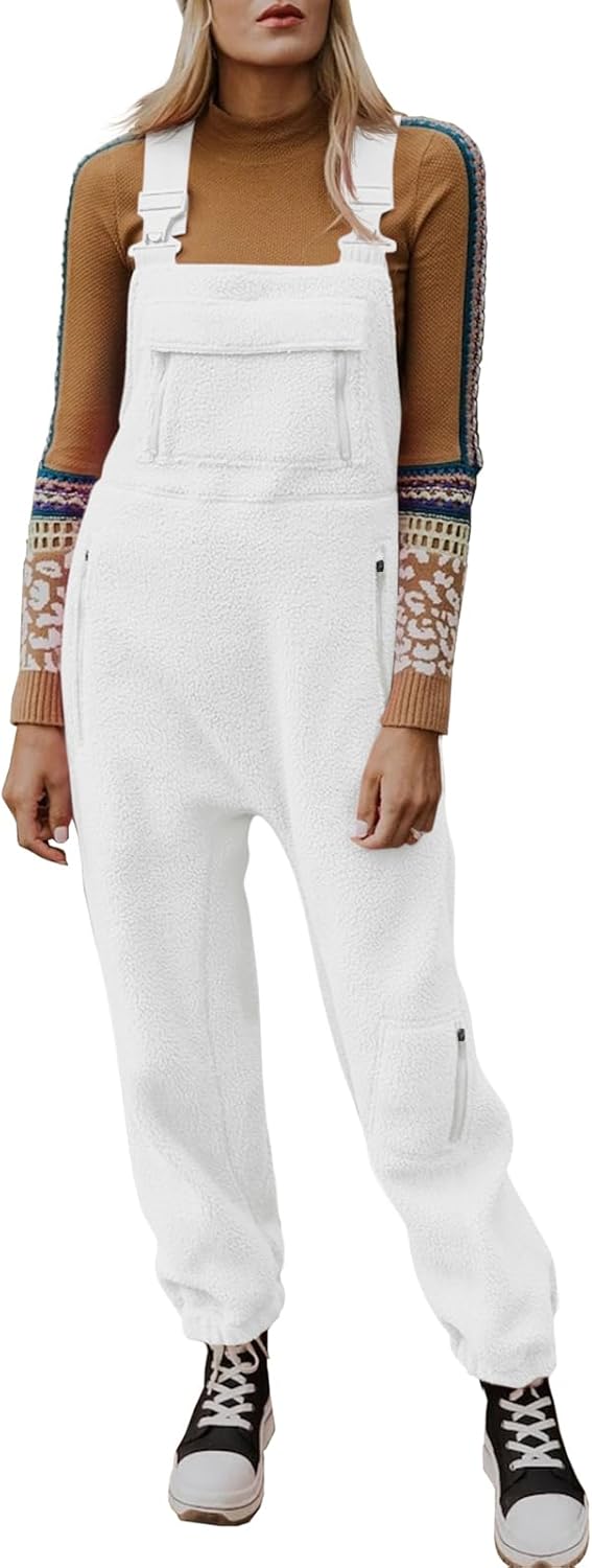 Ebifin Women's Fleece Warm Overalls for Cozy Winter Style
